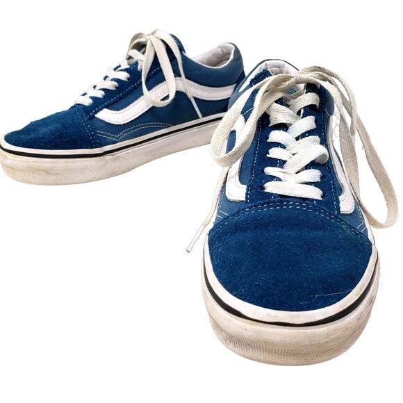 Vans Suede Sneaker Lace Up Shoe Teal - 6 - Picture 2 of 6